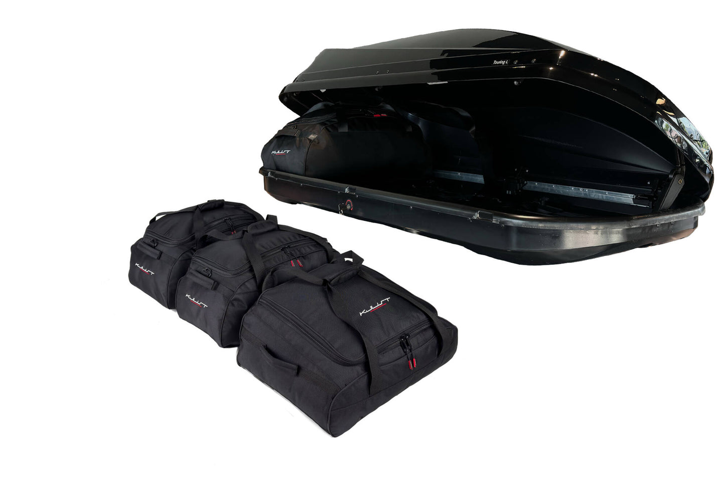 Dachbox KJUST Taschen Set 4stk kompatibel mit SEAT 000071200AB 420L