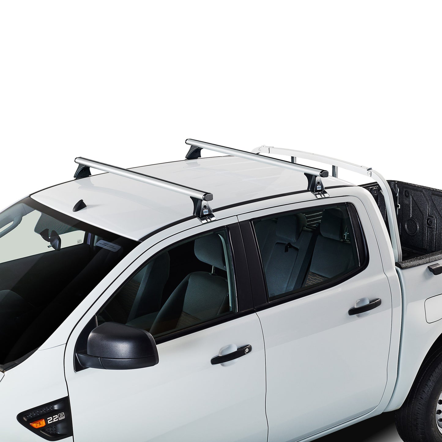 Dachträger Ford Ranger Doppelkabine (T6/P375 - Standarddach) (2019--2022) (2x) CRUZ Alu Cargo T