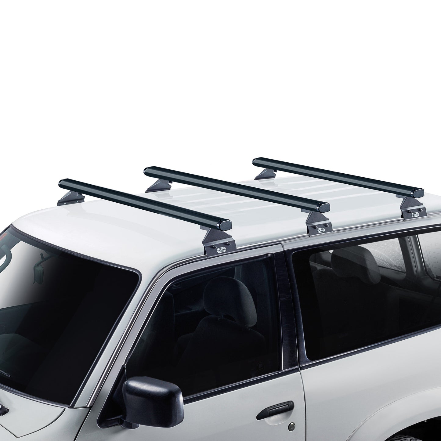 Dachträger Land Rover Discovery 5-Türig (I-II - Regenrinnen) (1989--2005) (3x) CRUZ Alu Cargo Dark AF