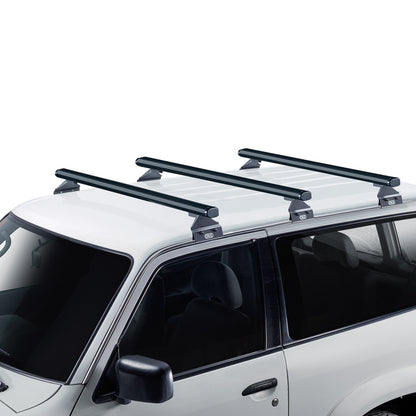 Dachträger Land Rover Discovery 5-Türig (I-II - Regenrinnen) (1989--2005) (3x) CRUZ Alu Cargo Dark AF