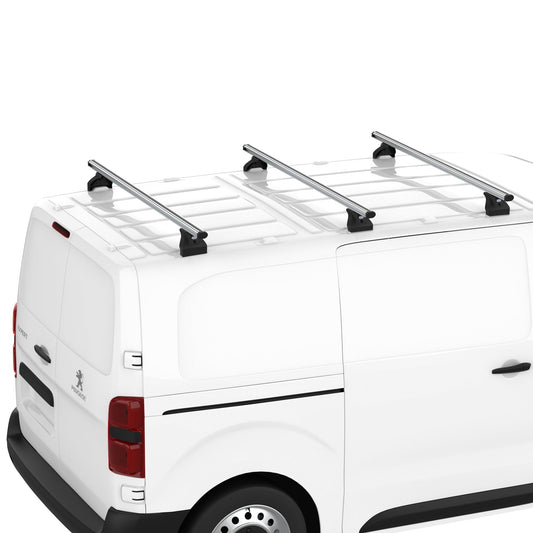 Dachträger Volkswagen Transporter T5 L1H1 (T-Profil / T-Schiene) (2003--2015) (3x) CRUZ Alu Cargo AF