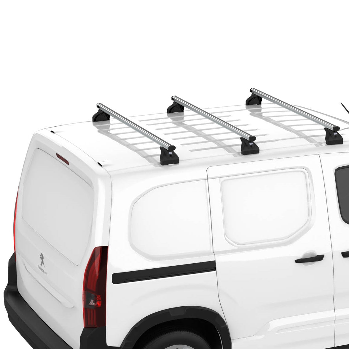 Dachträger für  Peugeot Rifter XL/LWB/lang (I) (2018--) (3x) CRUZ Alu Cargo AF